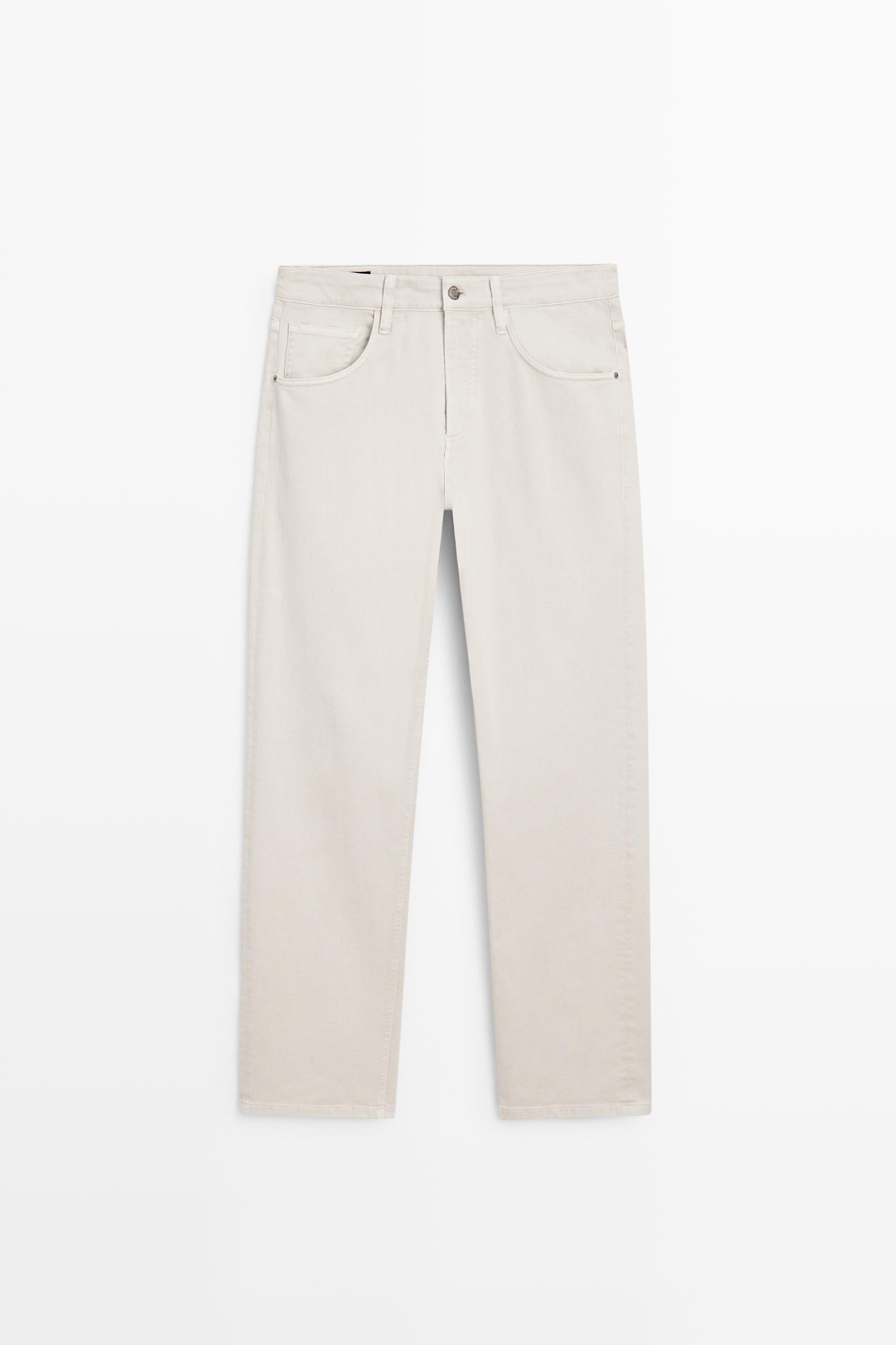 Faux jean tapered fit léger